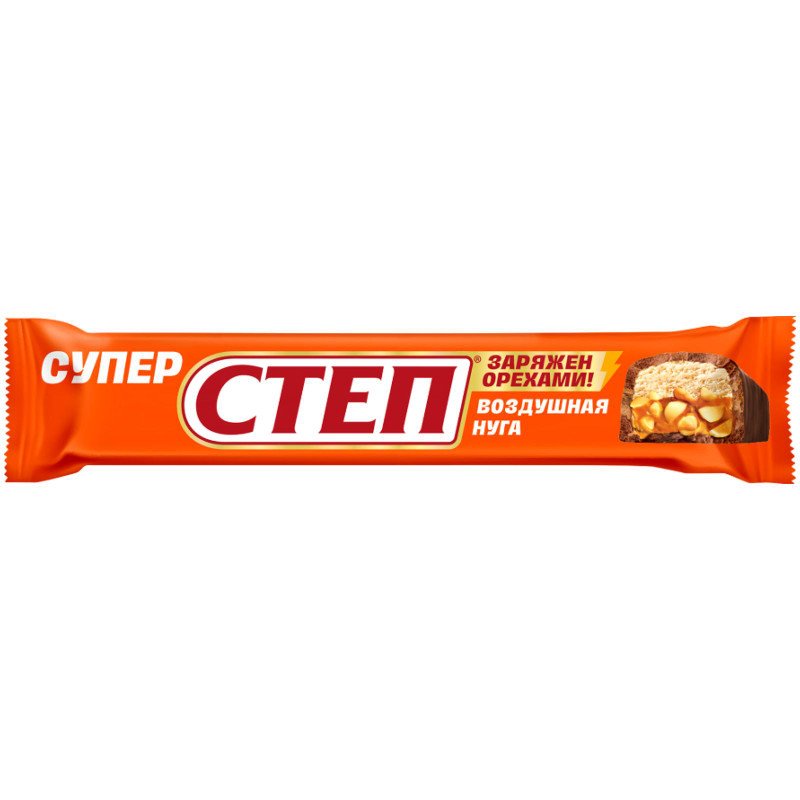 Изображение товара Конфета Cтеп Супер нуга-арахис-карамель глазированная, 65г