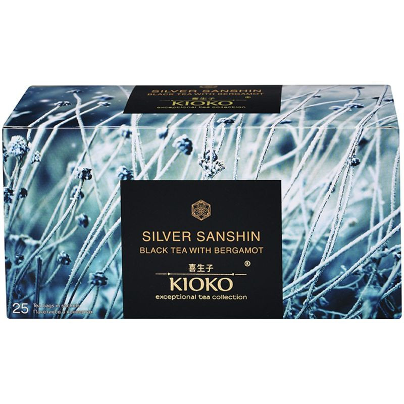 Изображение товара Чай Kioko Silver Sanshin чёрный с бергамотом 25х50 г ароматизированный
