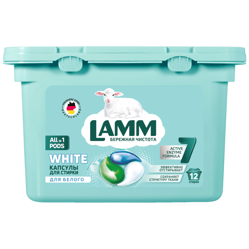 Изображение товара Капсулы для стирки Lamm Альпийская Свежесть, 12х15г