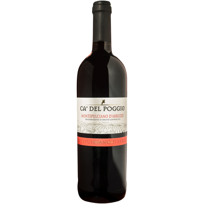 Изображение товара Вино Ca'Del Poggio Montepulciano d'Abruzzo красное сухое 12.5%, 750мл