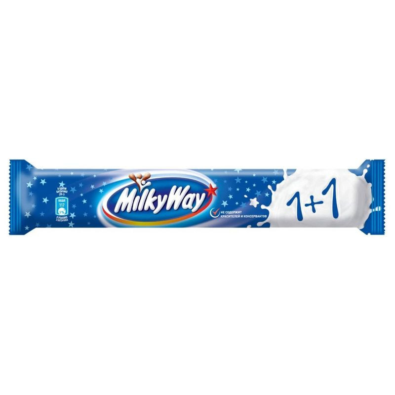 Изображение товара Шоколадный батончик Milky Way 1+1 с суфле 2х26 г вкусный перекус