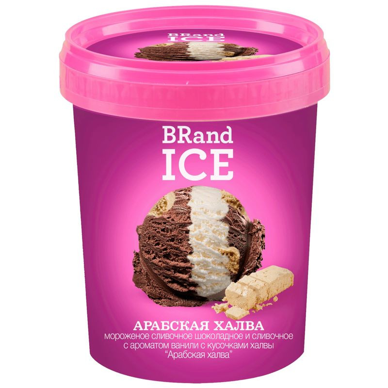 Изображение товара Мороженое Brand Ice арабская халва сливочное с шоколадом 250 г