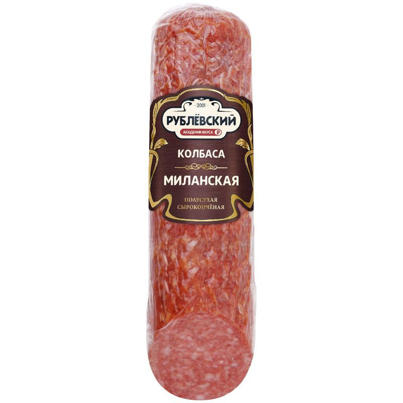 Изображение товара Колбаса сырокопчёная Миланская полусухая Рублевский 270 г