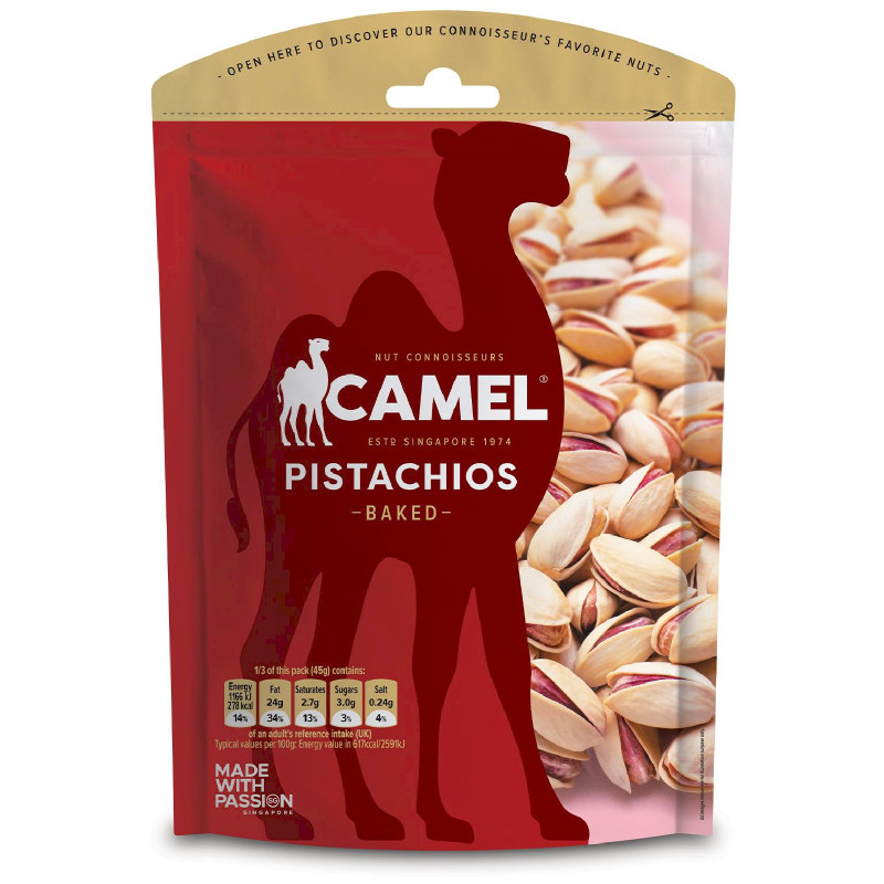 Изображение товара Фисташки Camel baked pistachios печёные подсоленные, 135г