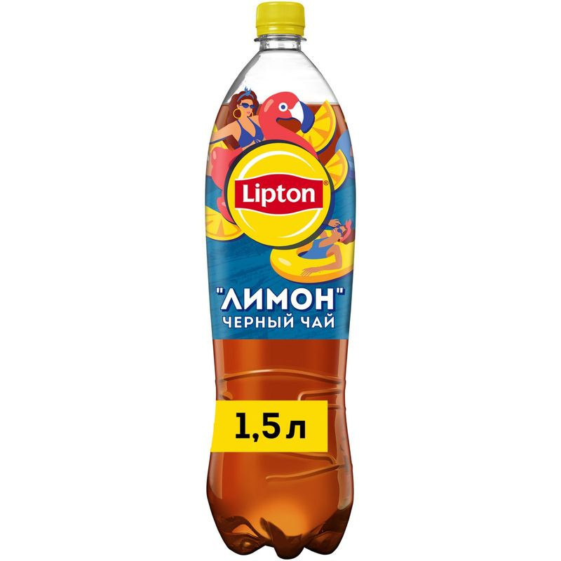 Изображение товара Lipton холодный лимонный чай 1.5л освежающий напиток для лета