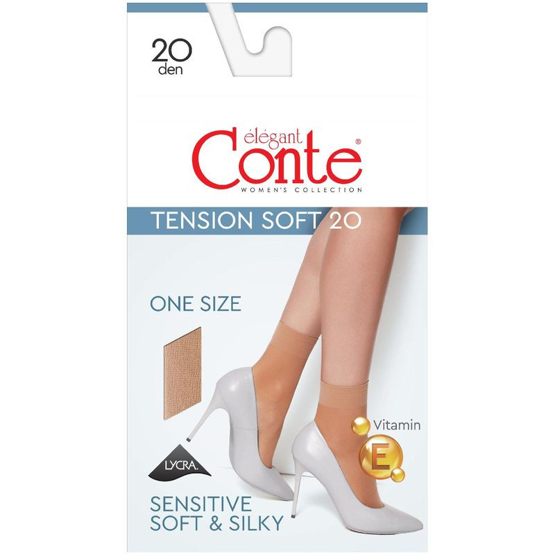 Изображение товара Женские носки Conte Tension Soft 20 Natural 23-25 Телесный всесезонные