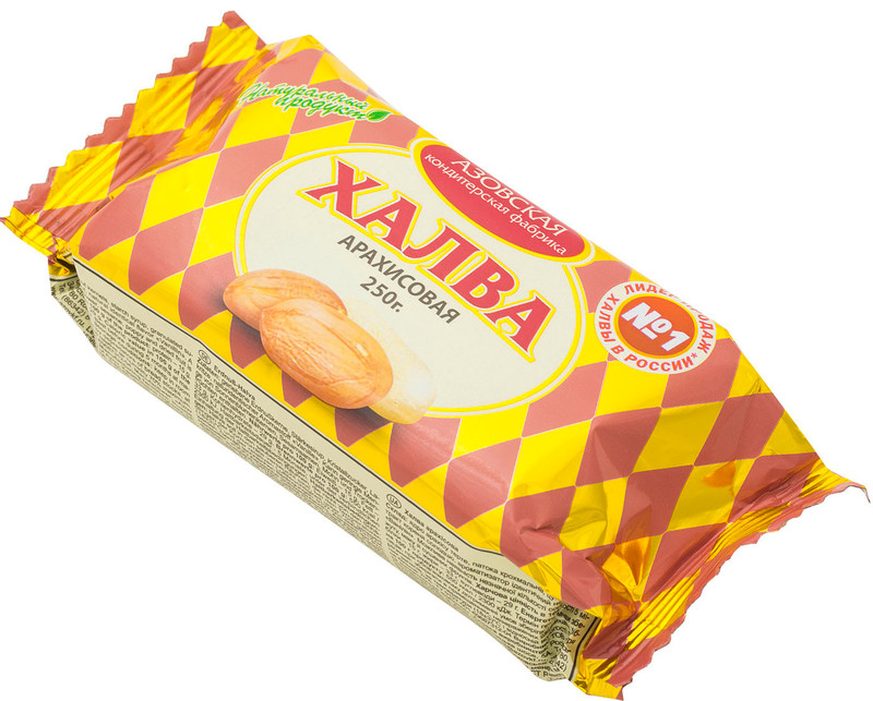 Изображение товара Халва Азовская КФ арахисовая, 250г