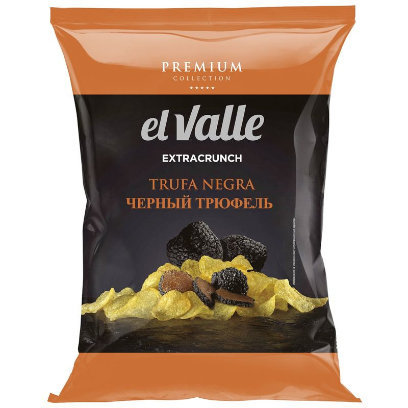 Изображение товара Чипсы EL VALLE картофельные со вкусом чёрного трюфеля 100г Испания