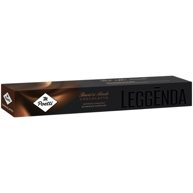Изображение товара Кофе в капсулах Poetti Leggenda Chocolatto с ароматом шоколадного пралине, 12х53г