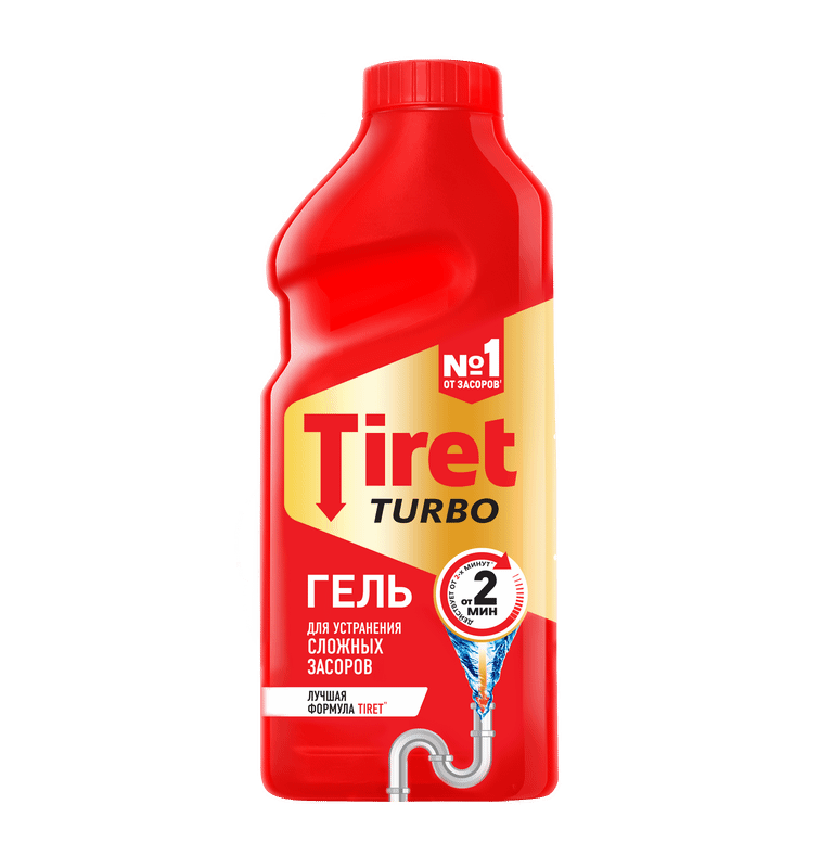 Изображение товара Гель Tiret Turbo для устранения засоров, 500мл
