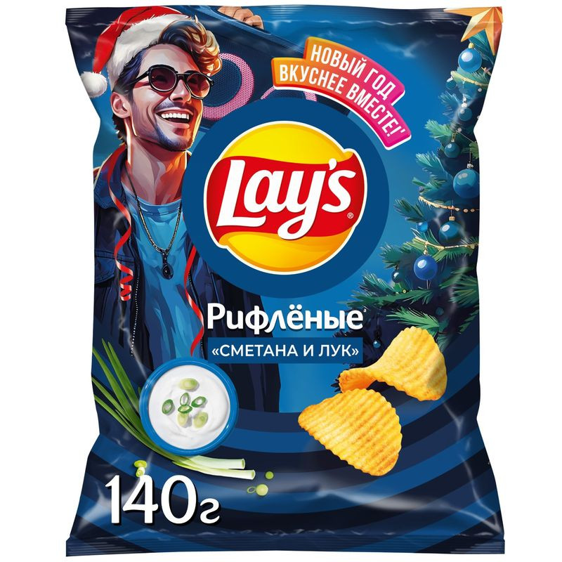 Изображение товара Чипсы картофельные Lay's со вкусом сметаны и лука 140 г