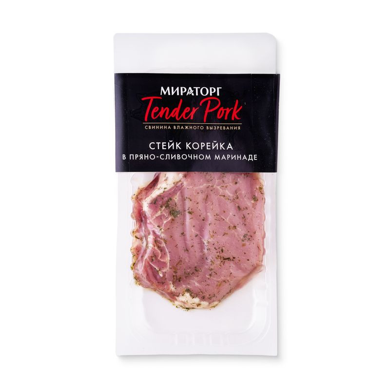 Изображение товара Стейк Мираторг Корейка из свинины в пряно-сливочном маринаде 250г