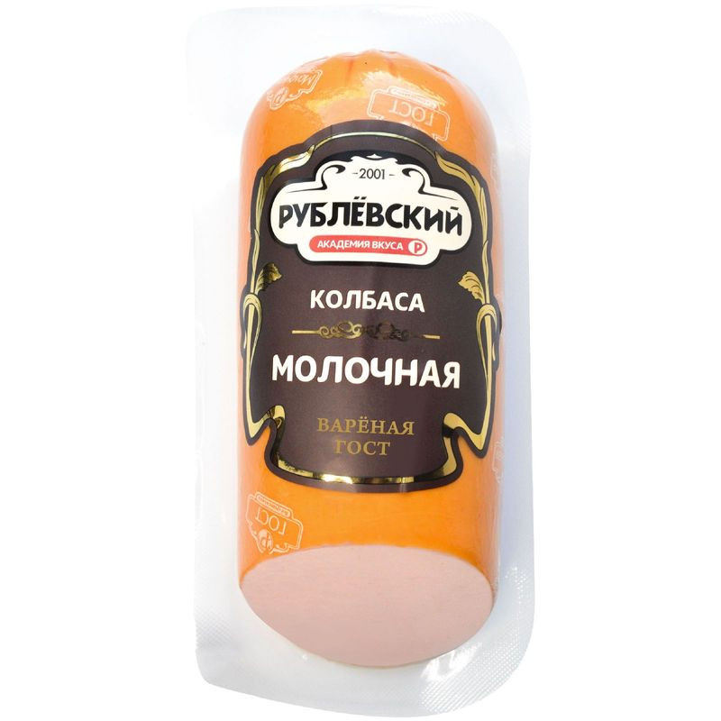 Изображение товара Колбаса Рублевский молочная вареная 400 г натуральный мясной продукт качество