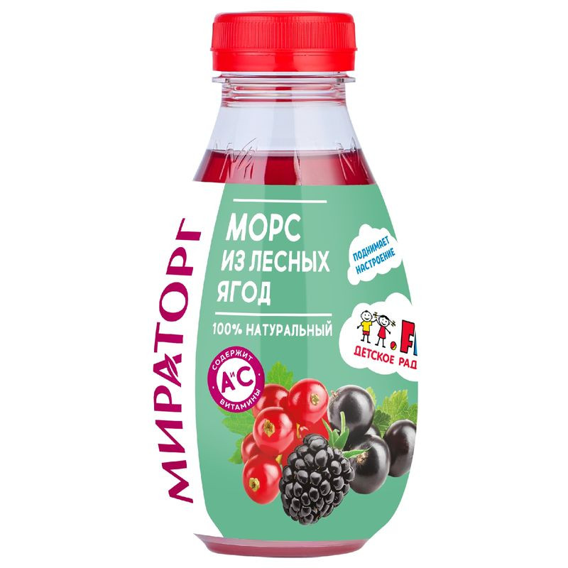 Изображение товара Морс Мираторг из лесных ягод 370мл натуральный освежающий напиток