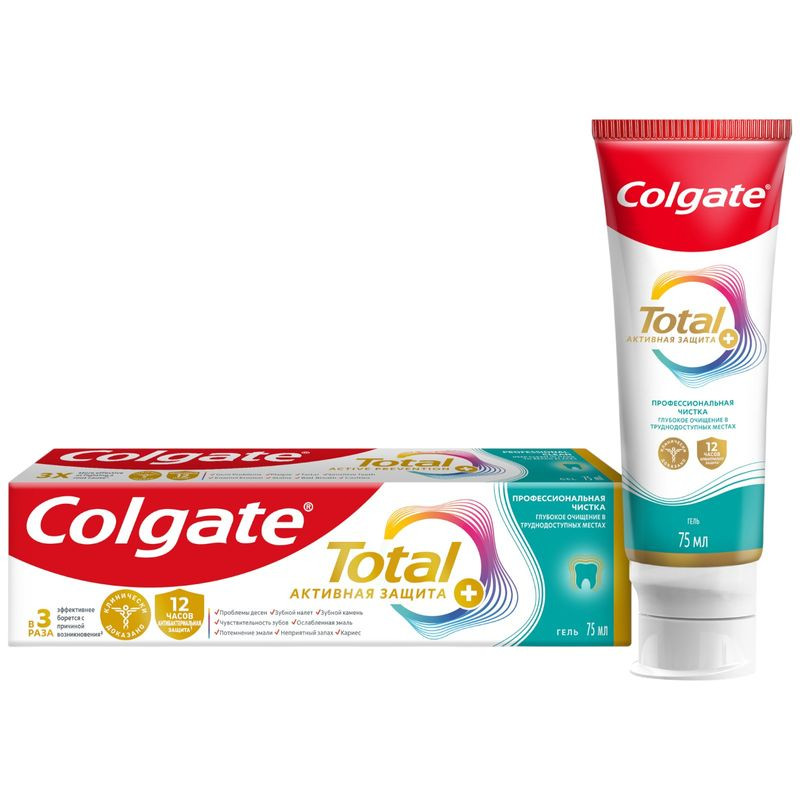 Изображение товара Зубная паста Colgate Total 12 Профессиональная Чистка 75мл