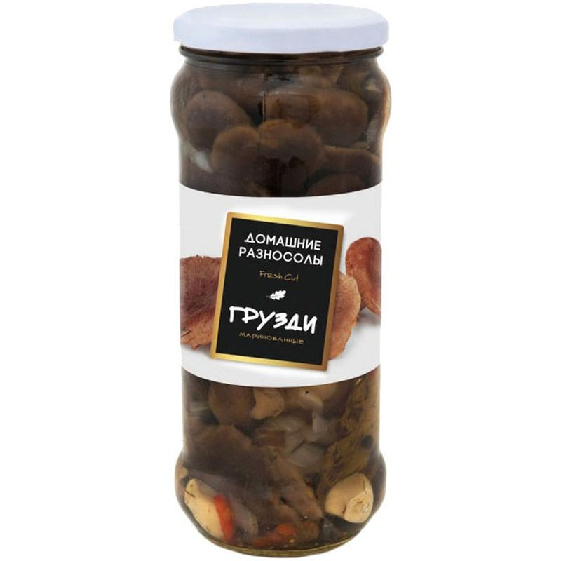 Изображение товара Грузди Домашние Разносолы маринованные стерилизованные 530г в рассоле