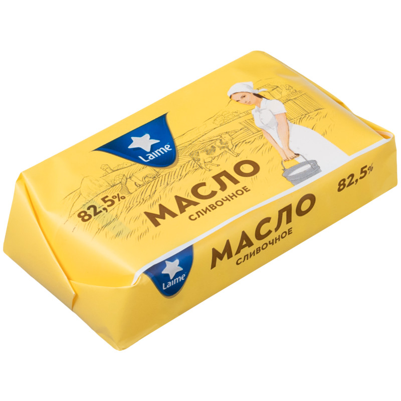 Изображение товара Масло сливочное Laime 82.5%, 180г