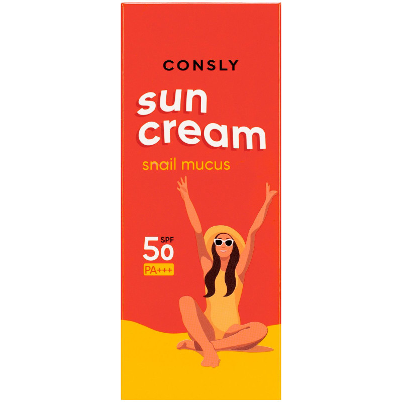 Изображение товара Солнцезащитный крем Consly SPF 50+/PA+++ с муцином улитки 50мл
