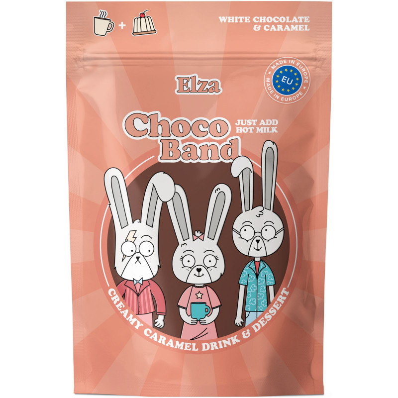Изображение товара Какао Elza Choco Band карамельный с шоколадом 200г Венгрия