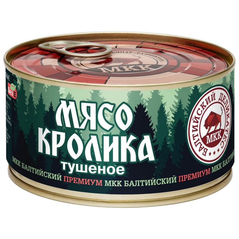 Изображение товара Консервы из мяса кролика Балтийский деликатес 325г