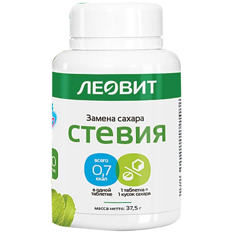 Изображение товара Подсластитель Леовит Худеем за неделю стевия 150 таблеток для диабетиков и похудения