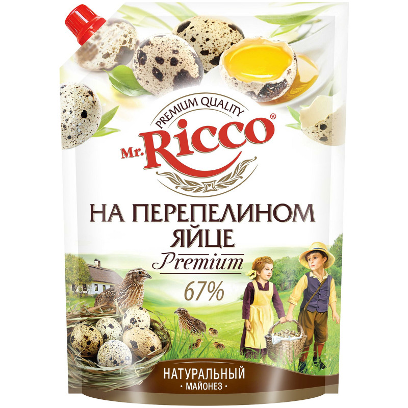 Изображение товара Майонез Mr. Ricco organic на перепелином яйце 67%, 750мл