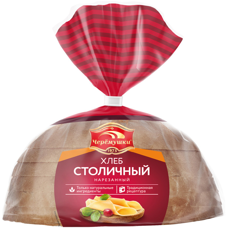 Изображение товара Хлеб Черемушки Столичный часть изделия нарезка, 330г