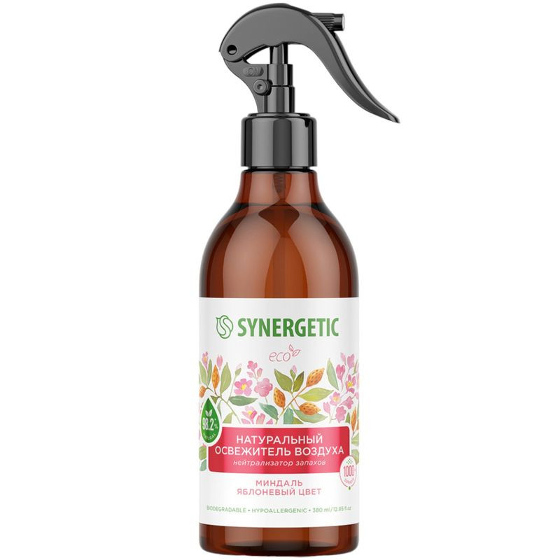 Изображение товара Освежитель воздуха Synergetic нейтрализатор запахов миндаль и яблоневый цвет 380мл