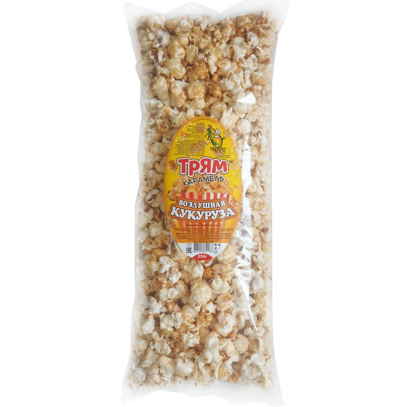 Изображение товара Попкорн воздушный с карамелью Трям 250г - вкусное лакомство из России