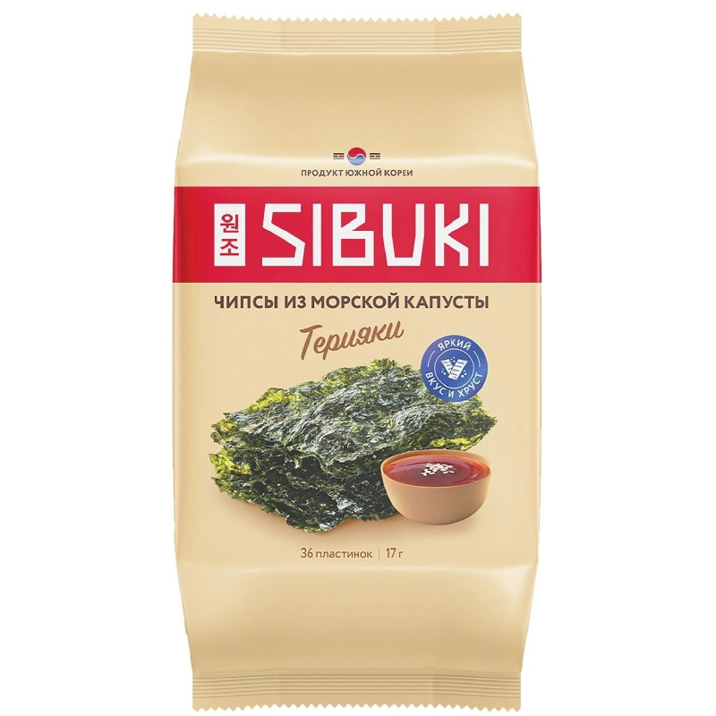 Изображение товара Чипсы  Sibuki Терияки из морской капусты, 17г