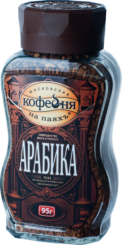 Изображение товара Кофе Московская кофейня на паяхъ арабика натуральный растворимый сублимированный, 95г