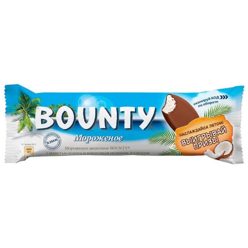 Изображение товара Мороженое Bounty с кокосом и глазурью 60 г