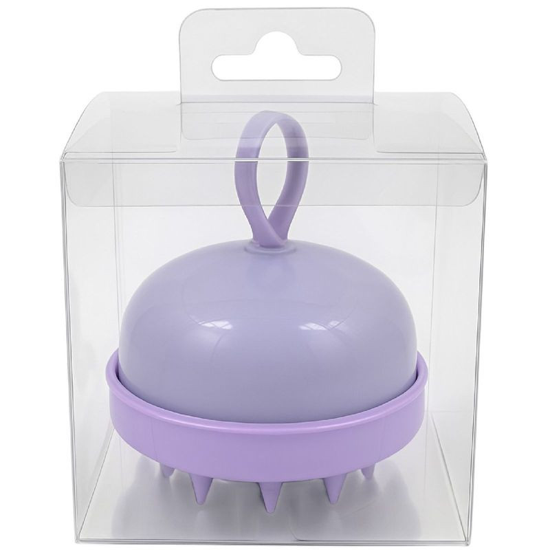 Изображение товара Двухсторонняя массажная щетка для волос Маркет, 8см, фиолетовая