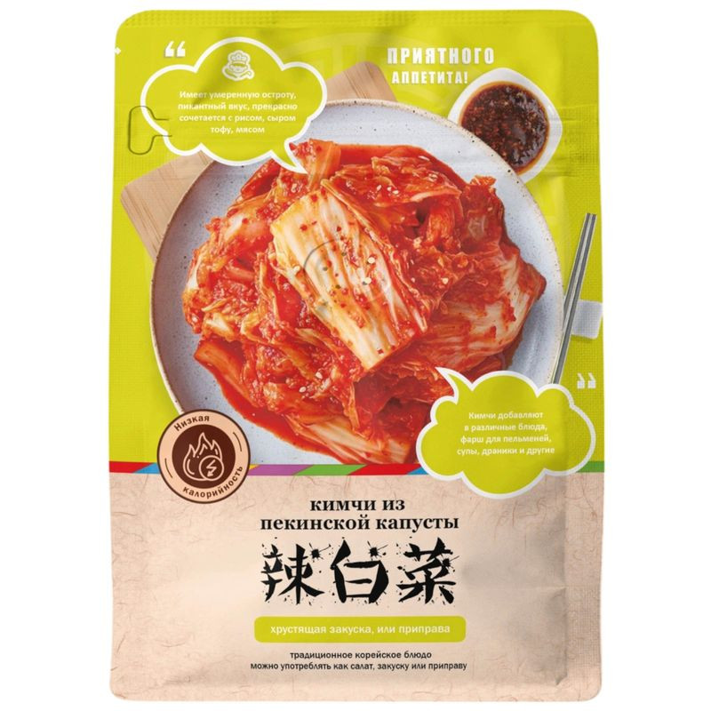 Изображение товара Квашеная пекинская капуста Yu Mei с приправами 500 г соленья, овощи