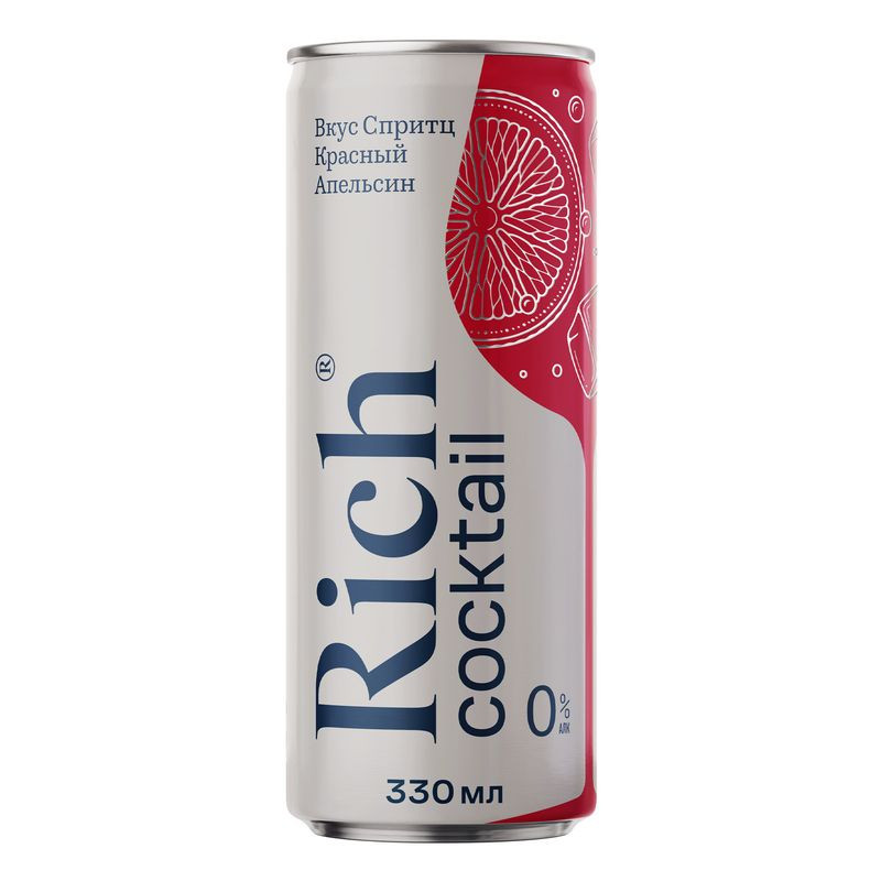 Изображение товара Коктейль безалкогольный Rich Спритц красный апельсин газированный 330мл