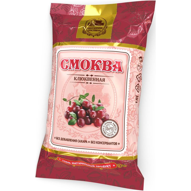 Изображение товара Бабушкина пастила клюквенная 50г - натуральный десерт из России