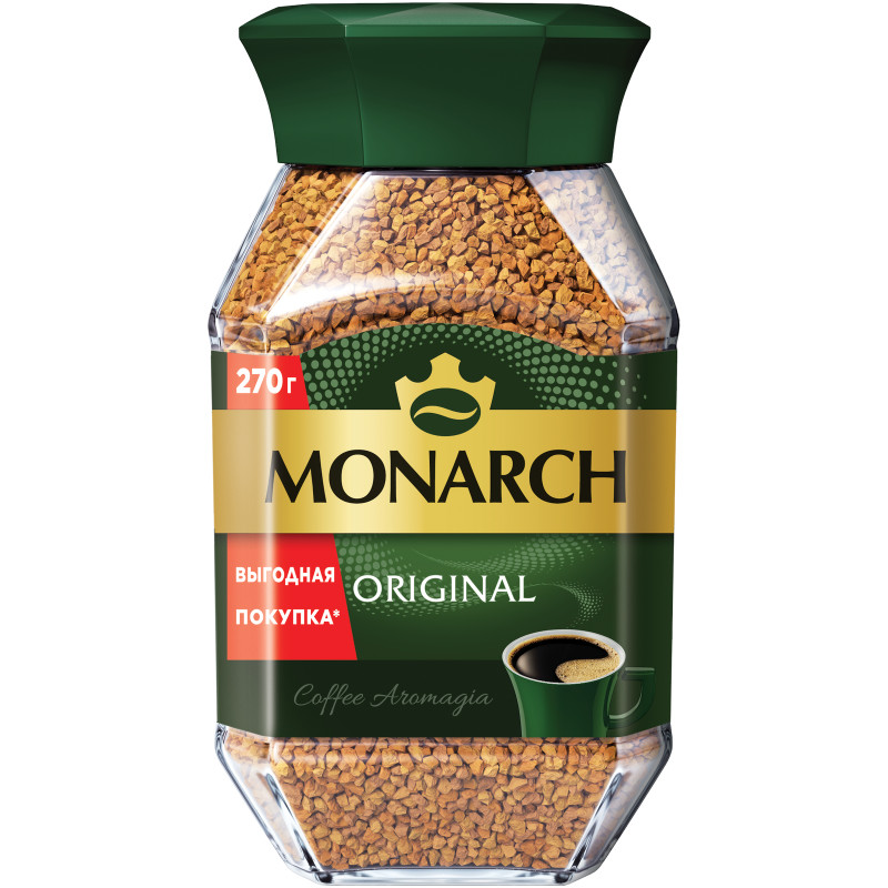 Изображение товара Кофе Monarch Original растворимый сублимированный 270 г натуральный кофе