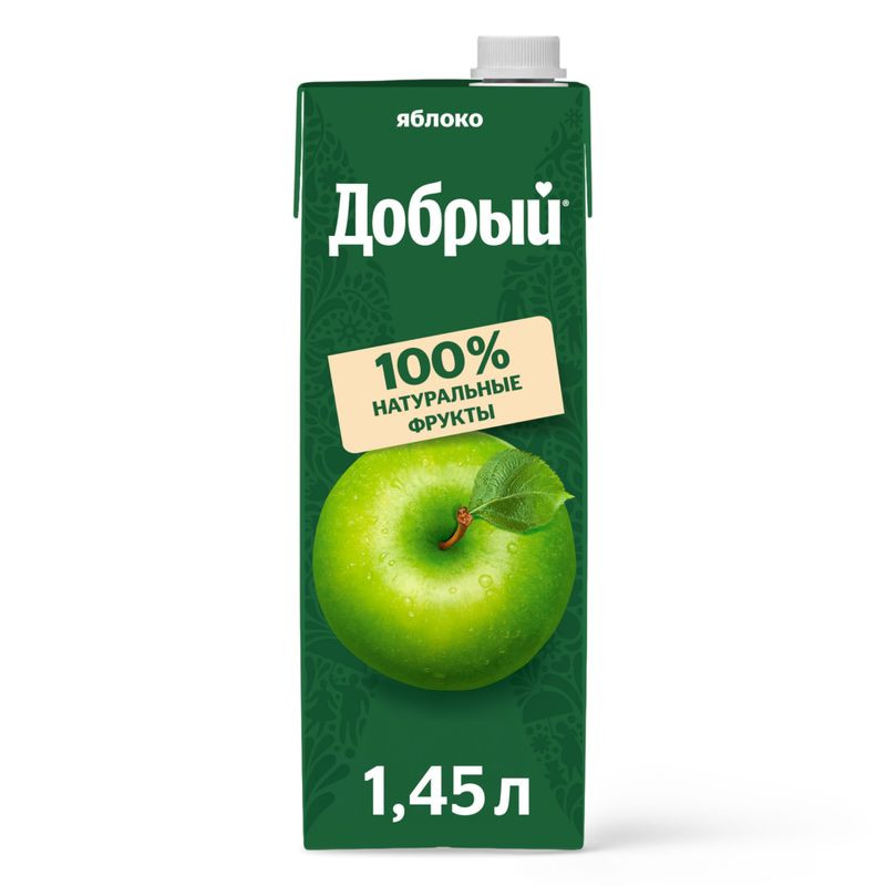 Изображение товара Нектар Добрый Фермерские яблочки 1,45л натуральный яблочный сок