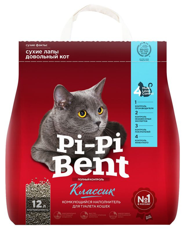 Изображение товара Наполнитель Pi-Pi Bent комкующийся 5 кг для кошек натуральный бентонит