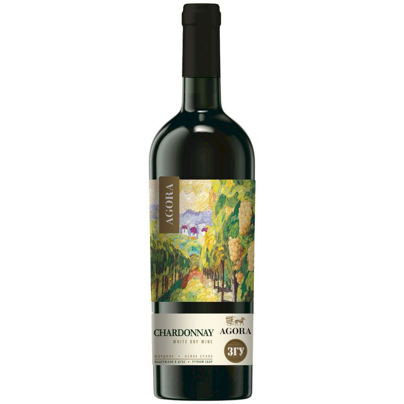 Изображение товара Вино сухое белое Агора Шардоне 12%, 750мл