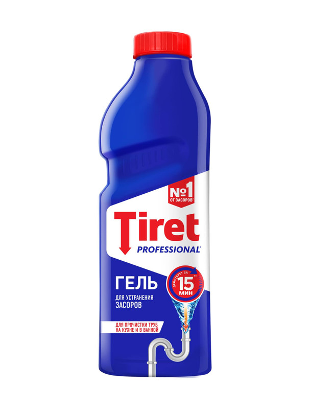 Изображение товара Гель Tiret Professional для устранения засоров, 1л