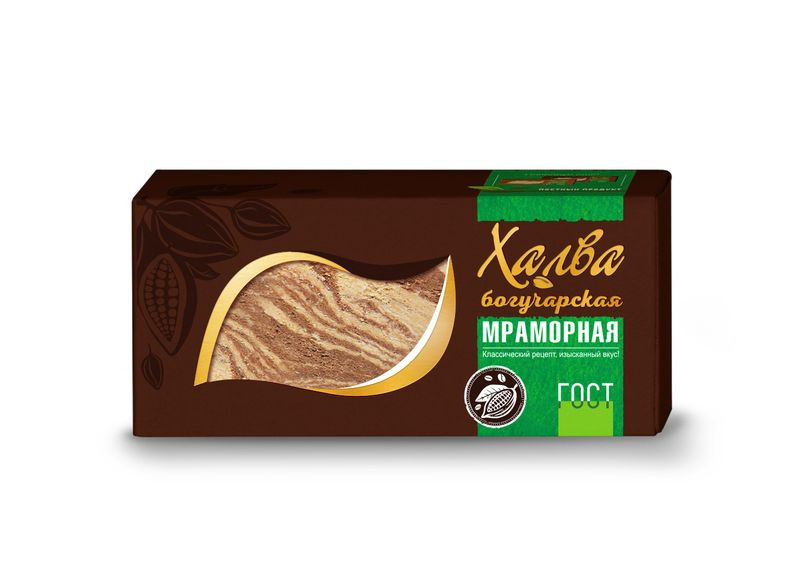 Изображение товара Халва подсолнечная мраморная неглазированная 450 г Agrosputnik
