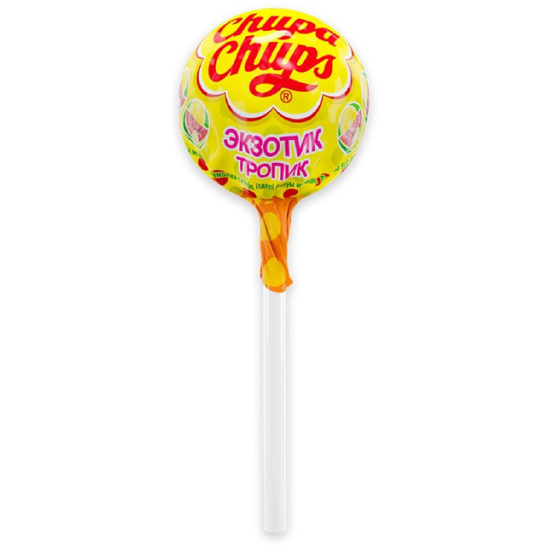Изображение товара Карамель Chupa Chups Экзотик Тропик с натуральным соком, 12г