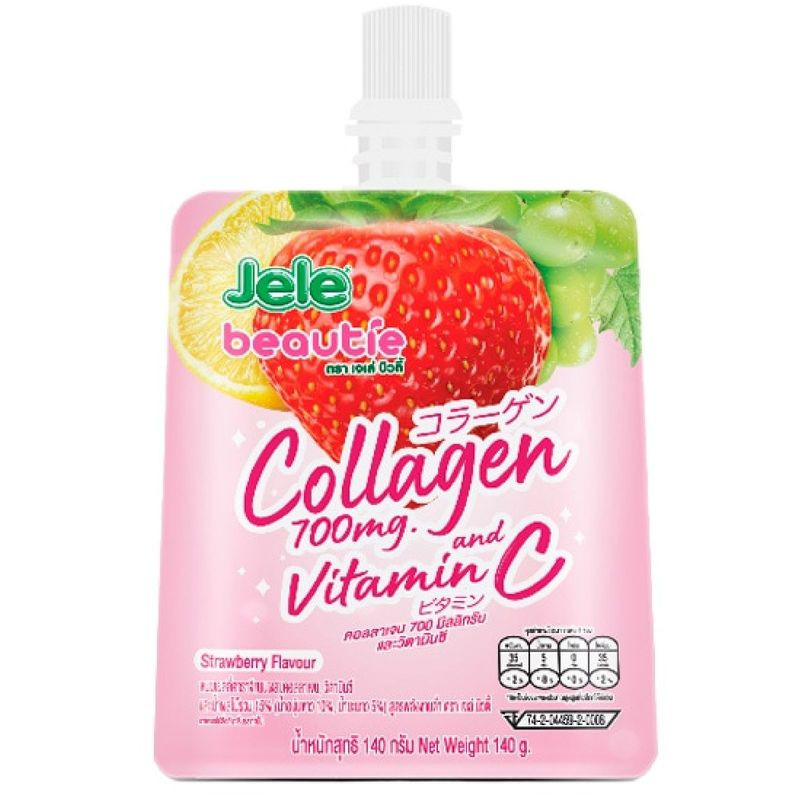 Изображение товара Желе Jele Beautie с вкусом клубники 140г натуральный десерт