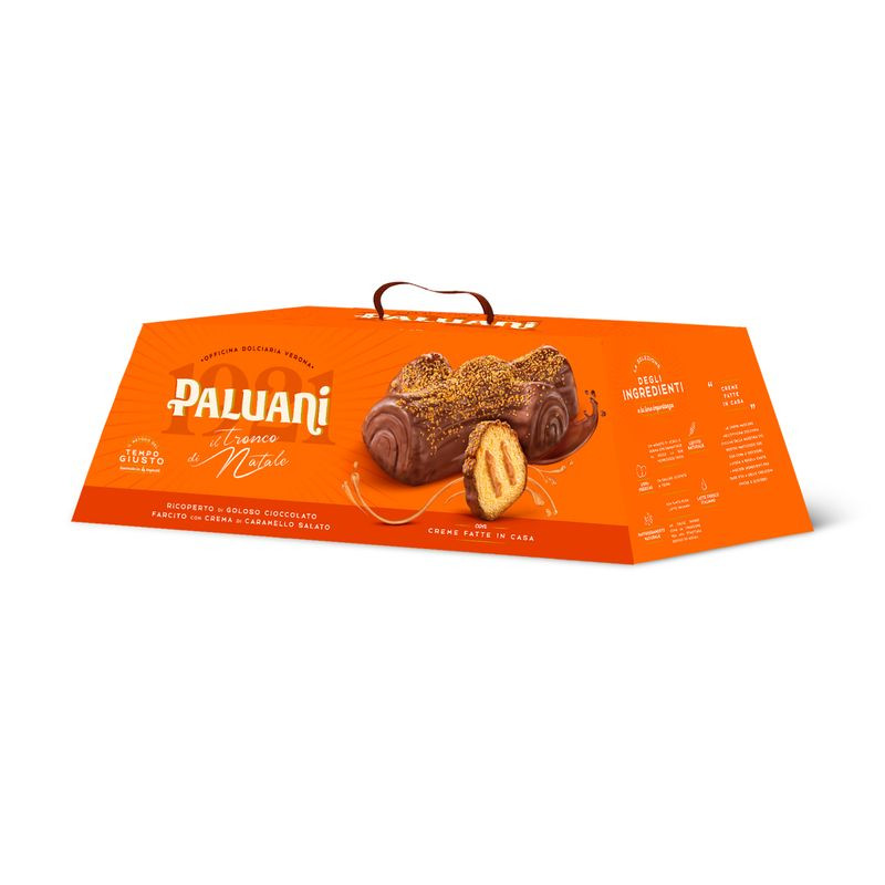 Изображение товара Палюани рождественское полено с карамелью и белым шоколадом 750г