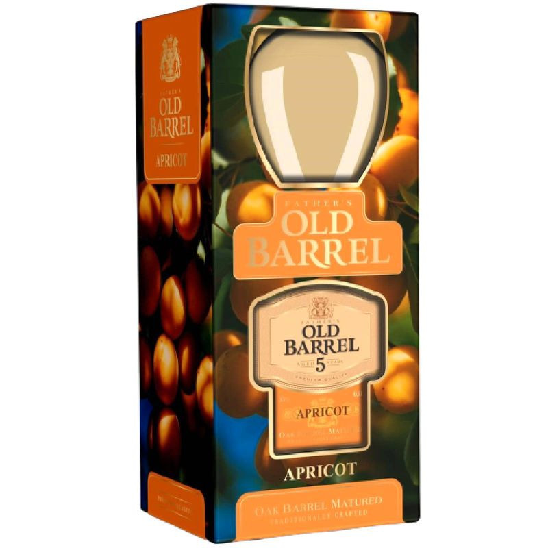 Изображение товара Апериал Fathers Old Barrel Априкот в подарочной упаковке с бокалом 500мл