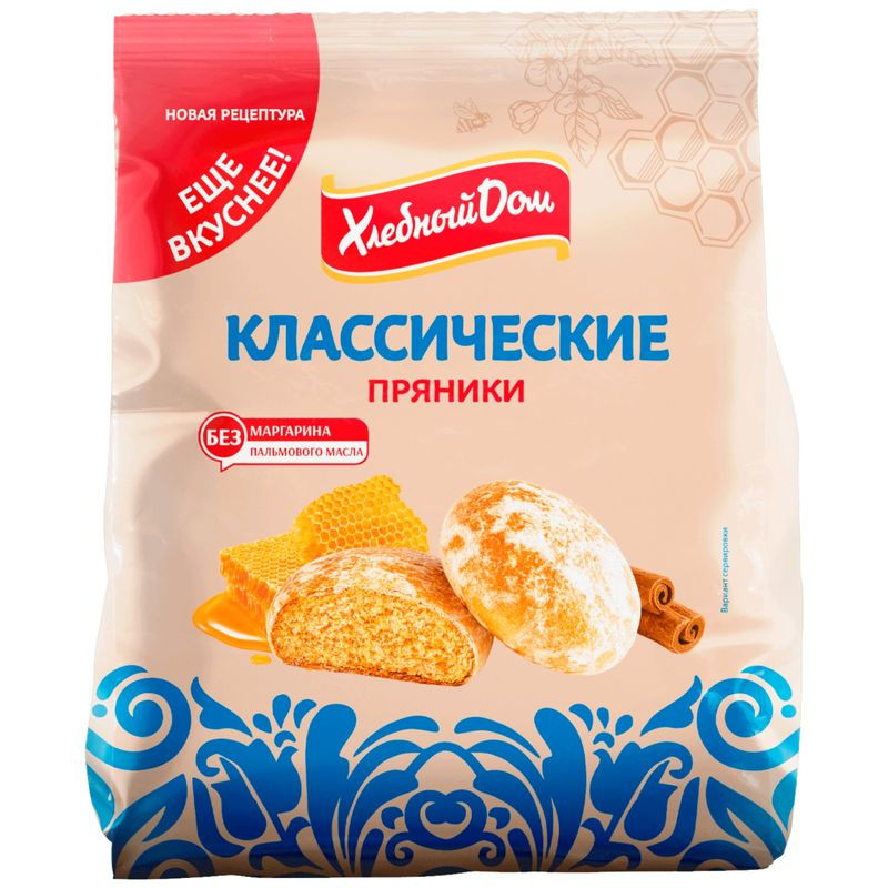 Изображение товара Пряники Хлебный Дом Классические 300г натуральное тесто с пряностями