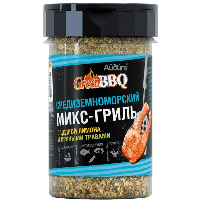 Изображение товара Приправа Айдиго Great BBQ Средиземноморский микс-гриль, 160г