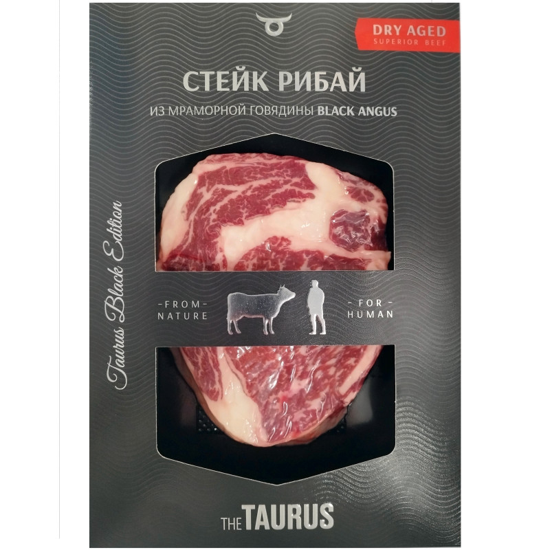 Изображение товара Стейк Taurus Рибай Dry Aged из говядины категории А, 350г