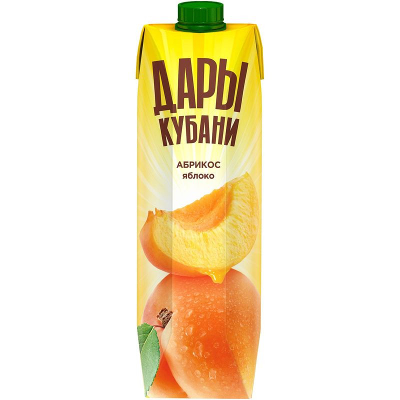 Изображение товара Нектар Дары Кубани абрикосово-яблочный, 950мл - вкус лета